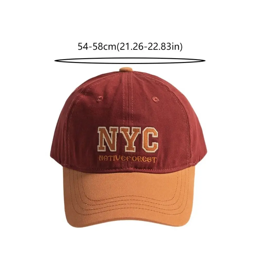 Bawełniana czapka bejsbolówka z literami, regulowana, w stylu vintage, z daszkiem typu duck tongue, uniwersalna ochrona przed słońcem, czapka bejsbolówka z literami na zewnątrz.