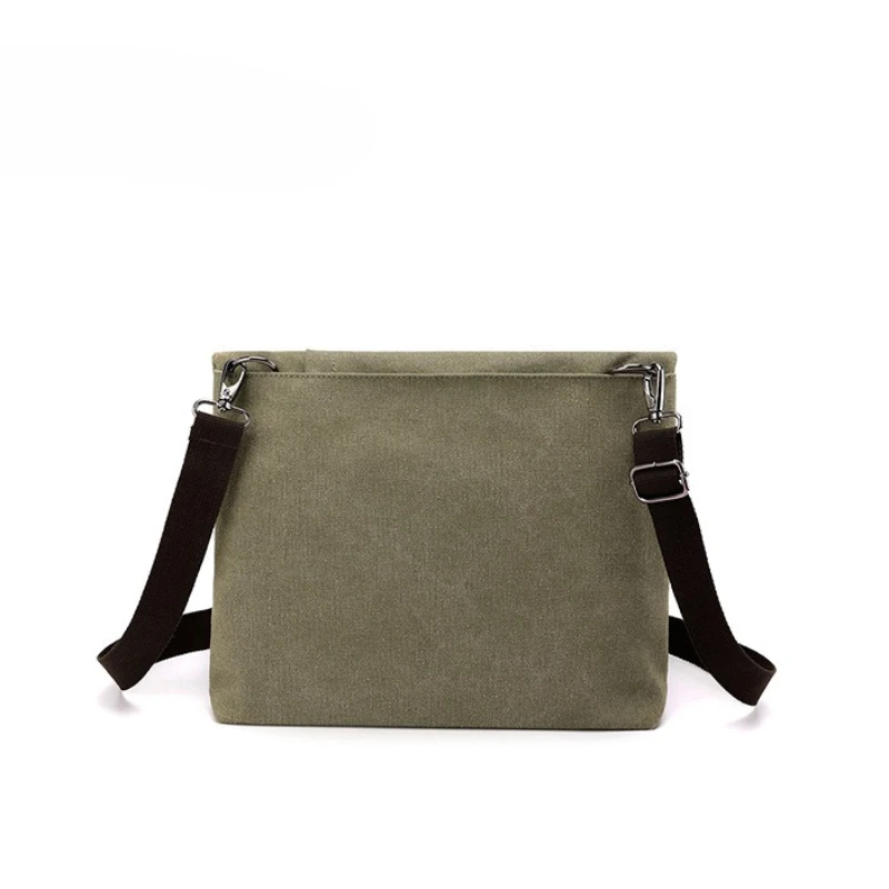 New Simple and Retro Men's Single-shoulder Bag, Multi-functional Lightweight Crossbody Bag, Large-capacity Canvas Crossbody Bag