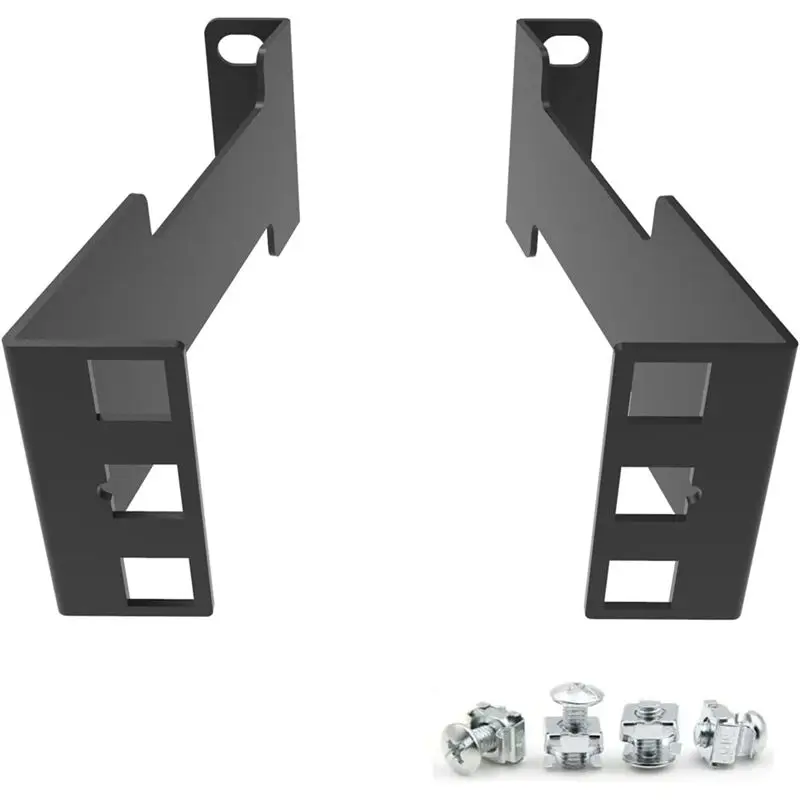 AS60-Rack Mount Adapter Kit-1U For Network Rack-Deep Recessed 4-Inch/10 Cm Server Rack Depth Extender