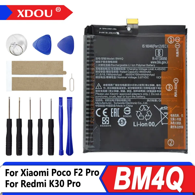 

Brand New BM4Q 4700mAh Battery For Xiaomi Mi Poco F2 Pro / Redmi K30 Pro K30Pro Phone Replacement Batteries+Tools