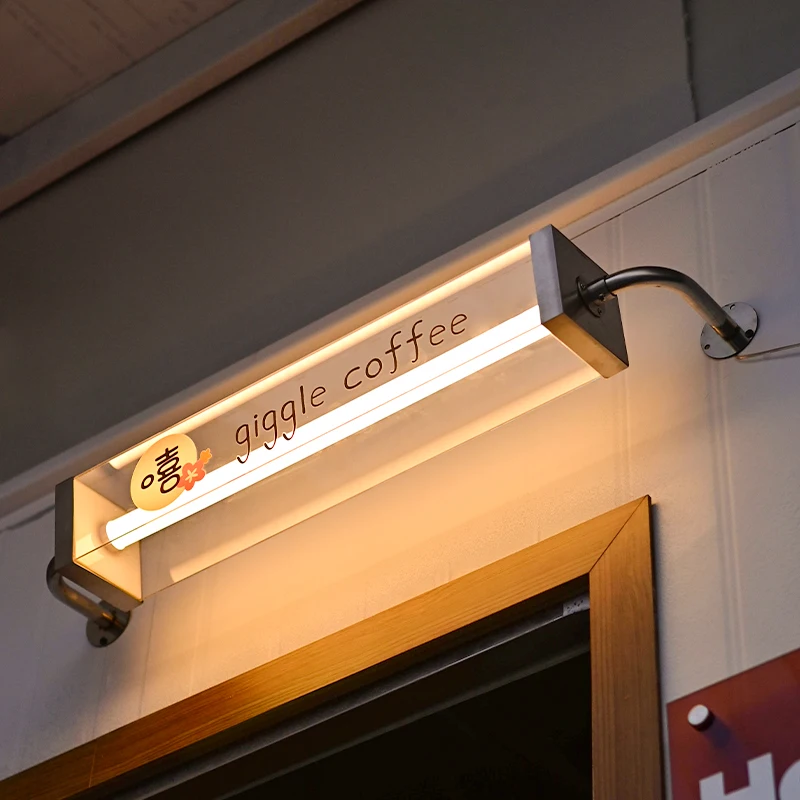 Rectangular Tube Light Box, Customised Restaurant and Clothing Shop Signs, Interior Decoration, Billboards and Door Signs