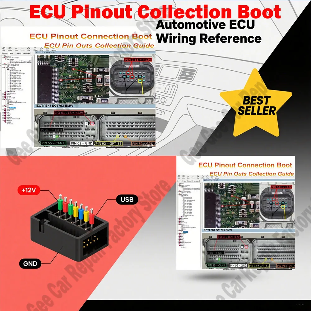 Ecu Pinout اتصال التمهيد Ecu PinOuts جمع obd2 مسح إصلاح ملفات البرمجيات دليل المبتدئين إلى ECU مخطط الأسلاك القابل للتحرير #1