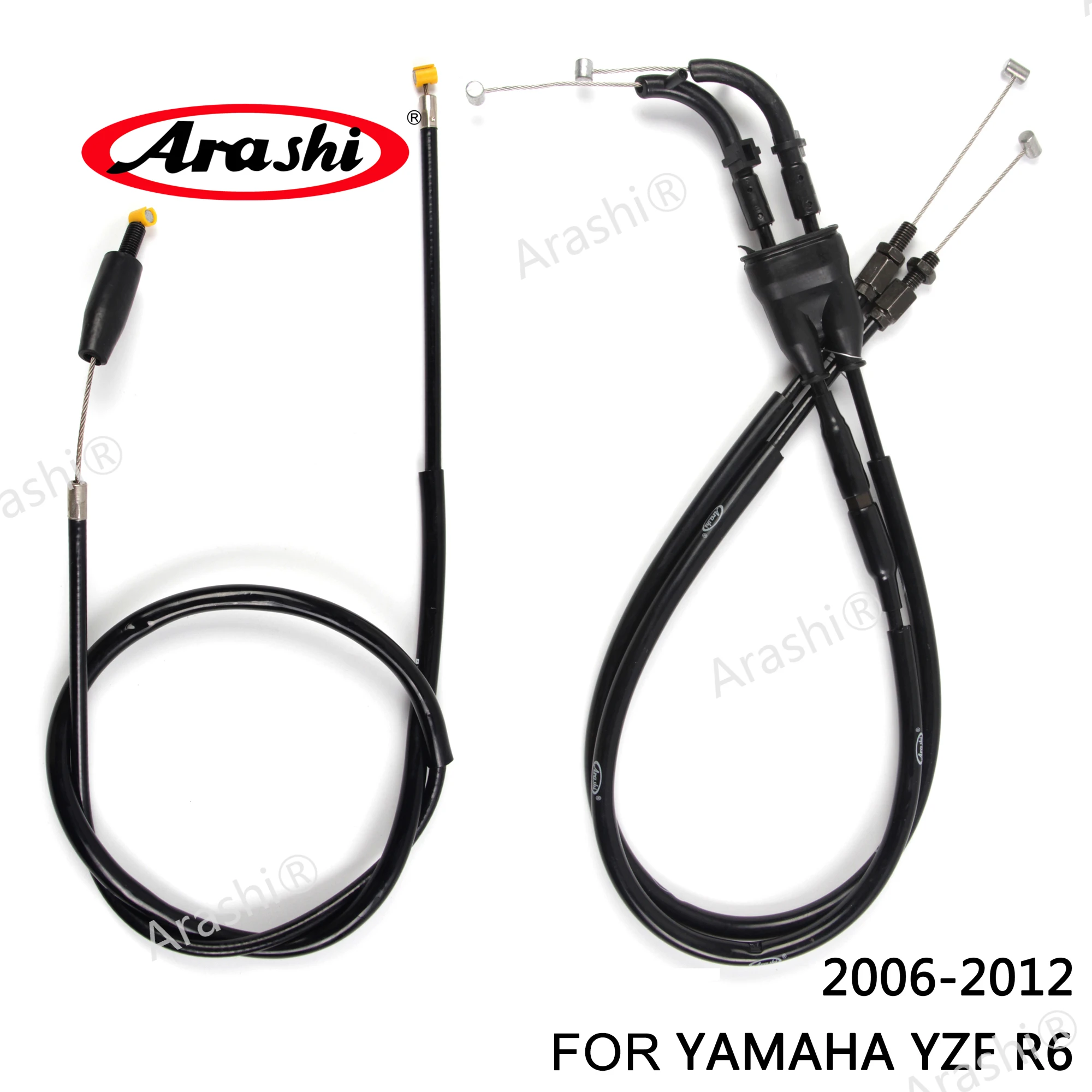 Motorcycle Throttle Line Clutch Cable Steel Wire For YAMAHA YZF R6 YZFR6 2006 2007 2008 2009 2010 2011 2012 Replacement  Parts