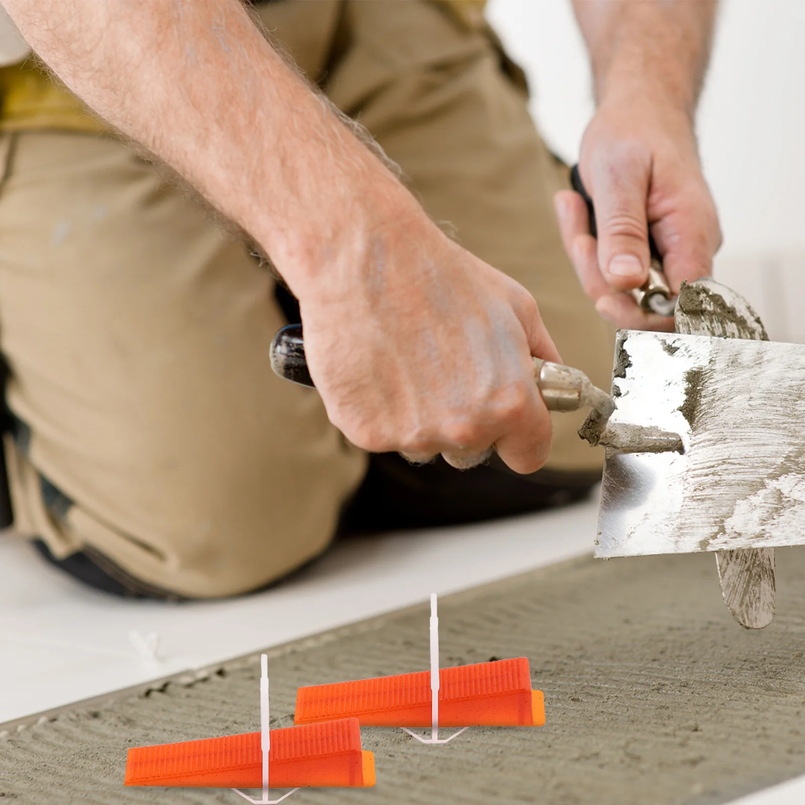 

200Pcs Wall Tile Leveling Clips Red Wedges Floor Tile Leveler Installation Tools Set Fliesen Laschen Keile Fliesen Laschen Keile