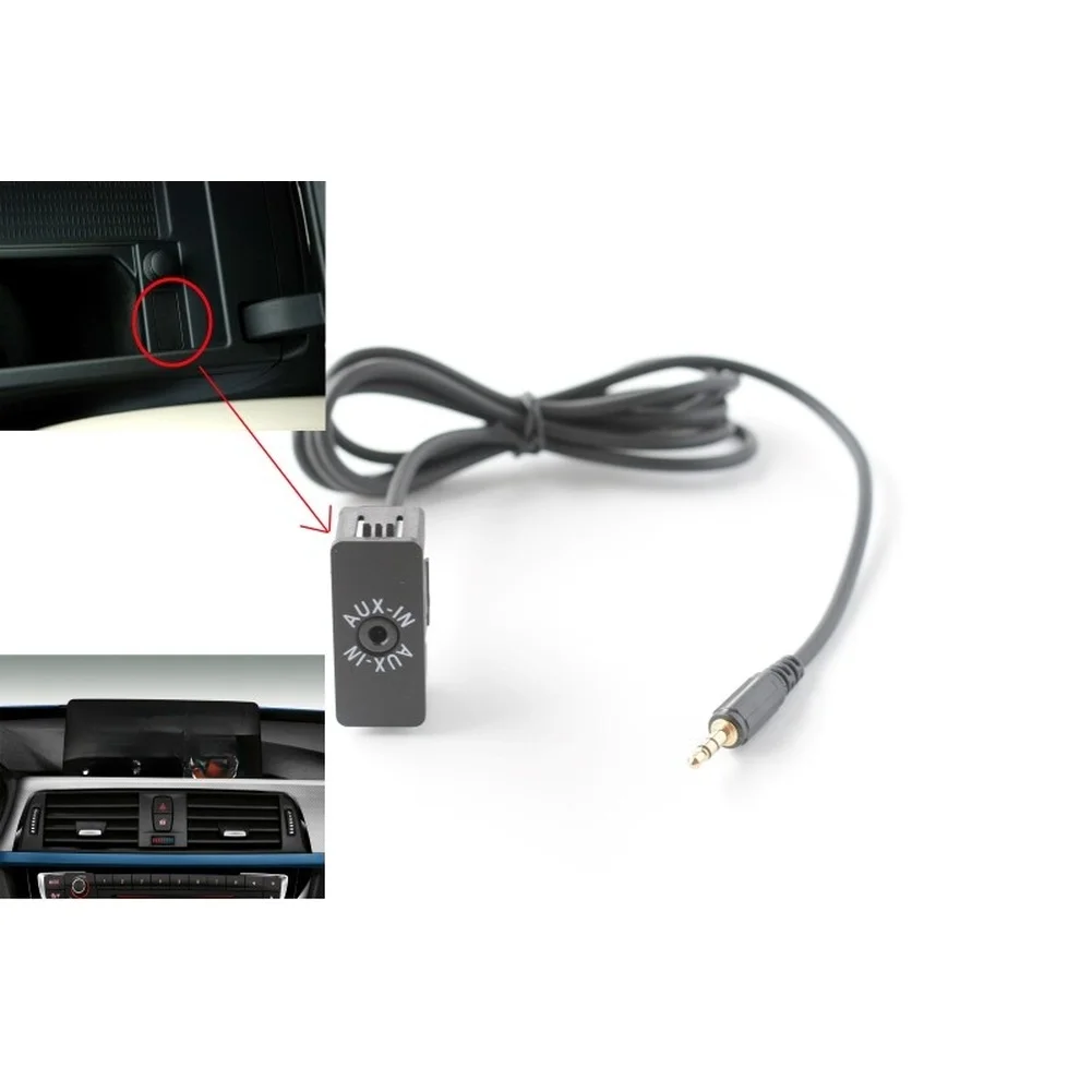 

Car Navigation Machine 3.5MM To AUX Audio Input USB Port Panel Interface For BMW Auto Electronics Accessories