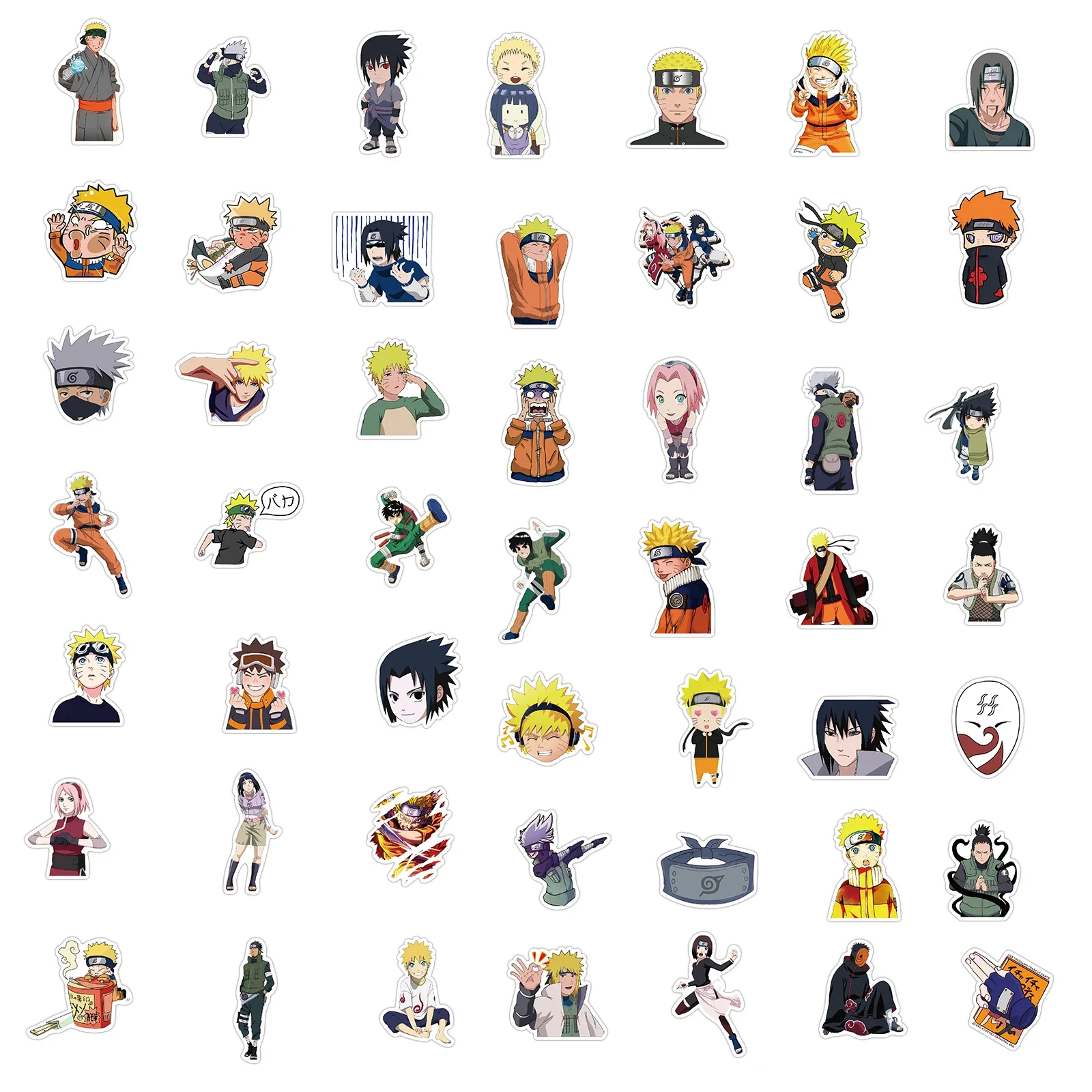 50/100pcs Anime Naruto Cartoon Graffiti Stickers Laptop Phone Guitar Notebook Suitcase Waterproof Sticker Kids Toy