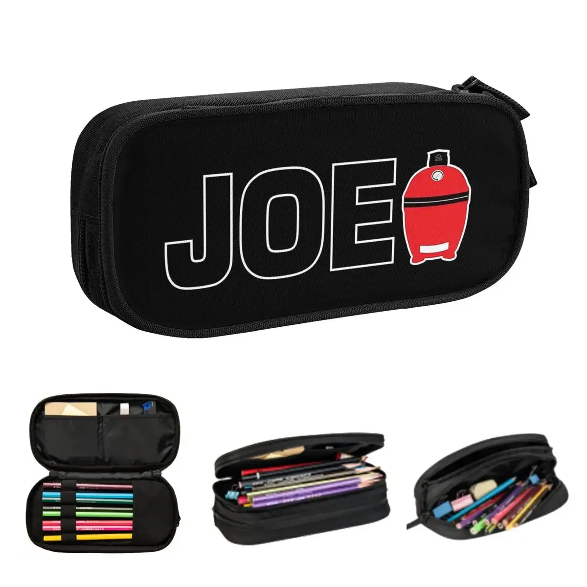 Kamado Joe BBQ Grill And Smoke Pencil Cases Large Capacity Pen Bags Pen Box Pencil Pouch For Boys Girls Students School Office