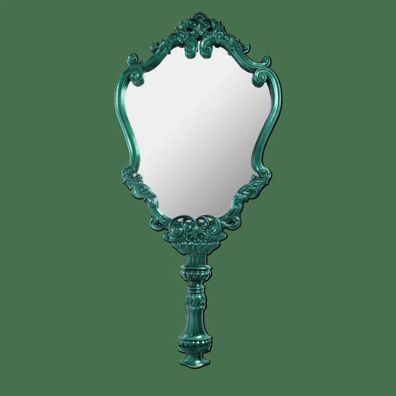 Carved bathroom mirror, bathroom mirror, anti-fog bathroom mirror with lamp, makeup mirror, living room corridor wall-mounted
