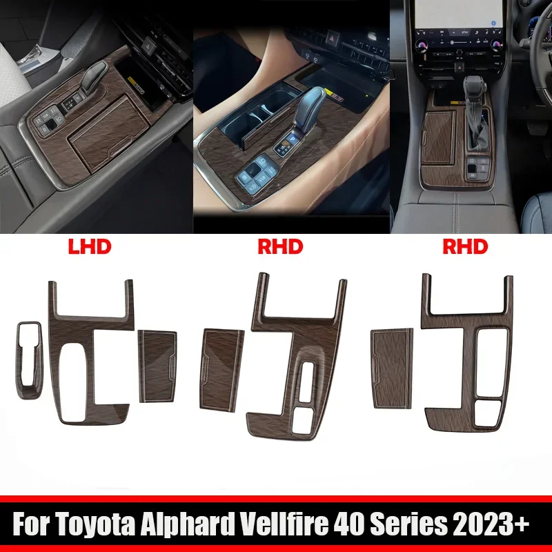 

LHD RHD For Toyota Alphard Vellfire 40 Series 2023 2024 ABS interior Accessorie Central control AT Gear Shift box Panel Cover