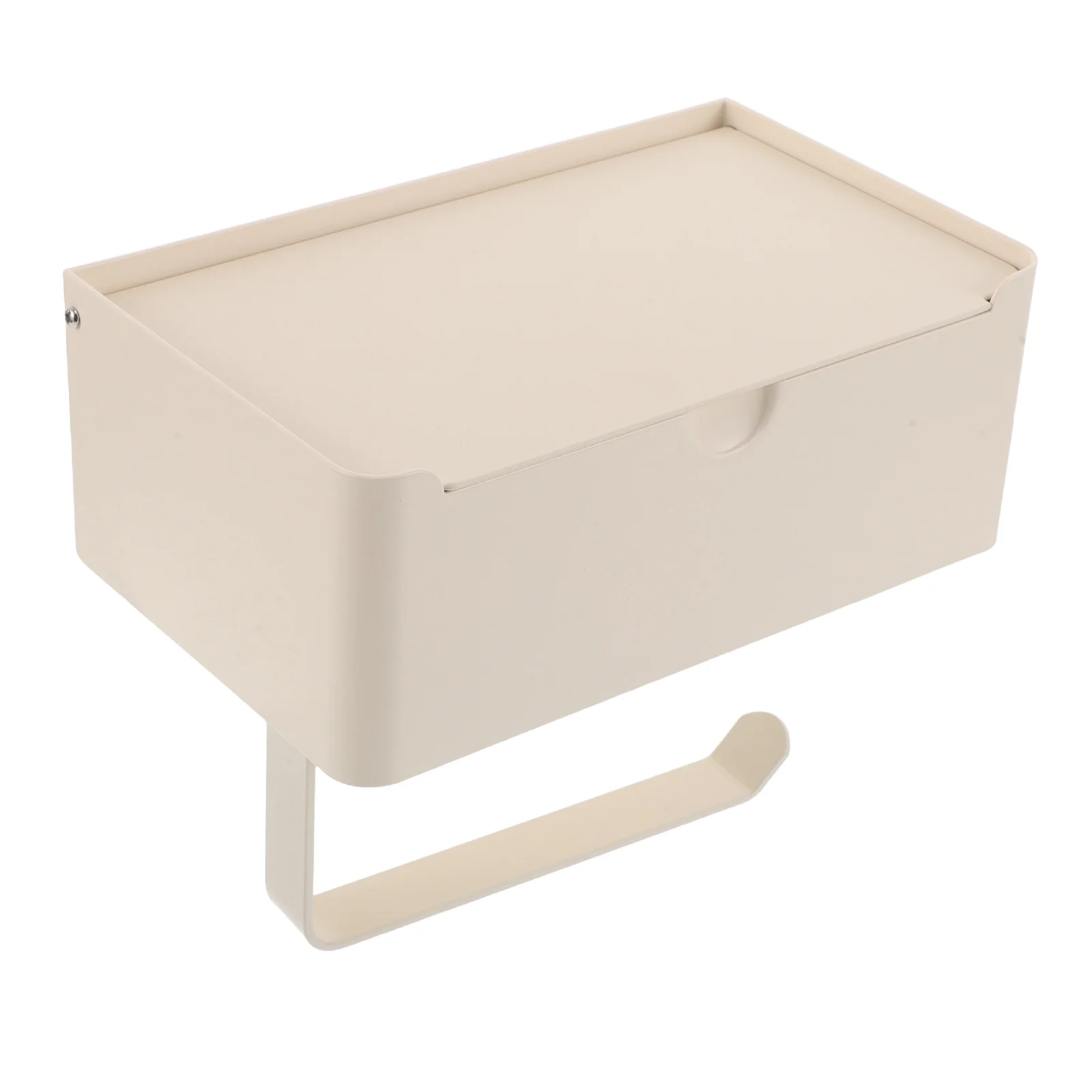 

Bathroom Shelf Toilet Paper No Screw Holder Storage Rack Beige Space Aluminum Household Wipe Dispenser