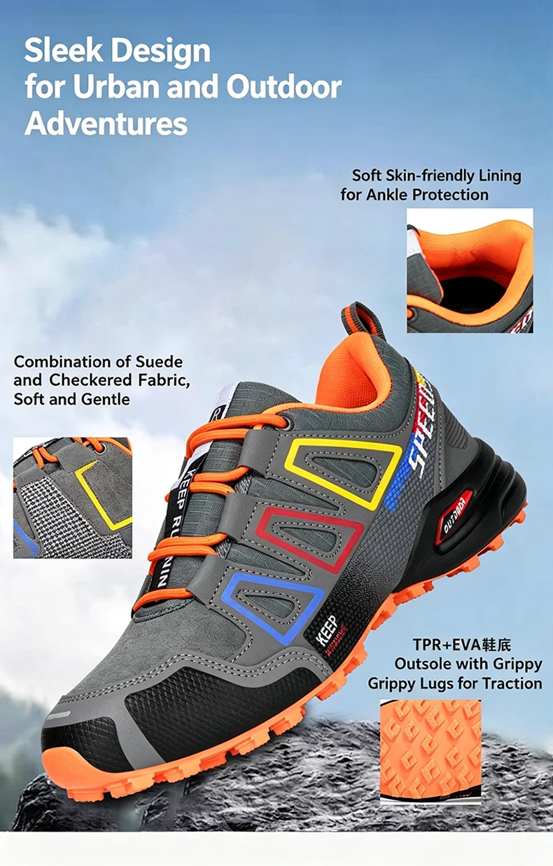 Herren-Campingschuhe, wasserdicht, rutschfest, für jedes Gelände, Sportschuhe, Outdoor-Radschuhe, Wandern, Jagd, taktische Trainingsschuhe – Detail 6
