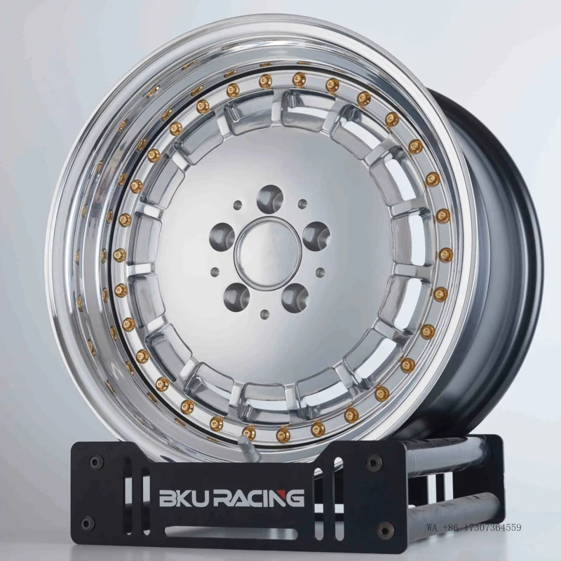 Forged 3 Piece 5X112 Wheels for Mercedes R129 W107 W124 W126 W201 W140 W210 E500 190E 17 18 Inch Rims Alloy Wheels - Detail 1
