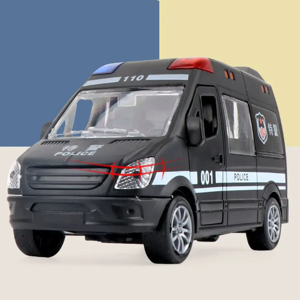 

ABS Smooth Surface Openable Door Car Model Police Car Fire Truck Ambulance Inertial Car Children Boy Gift