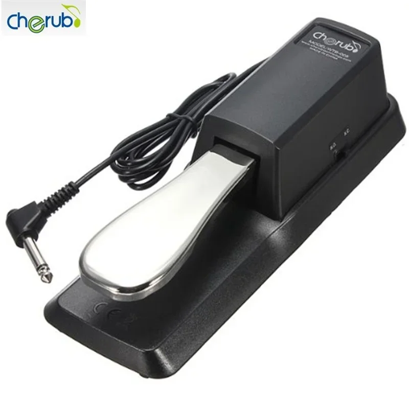 2021 New Cherub WTB-005 Black Electric Portable Damper Sustain Metal Pedal For HMY Piano   For Casio Keyboard Sustain Ped