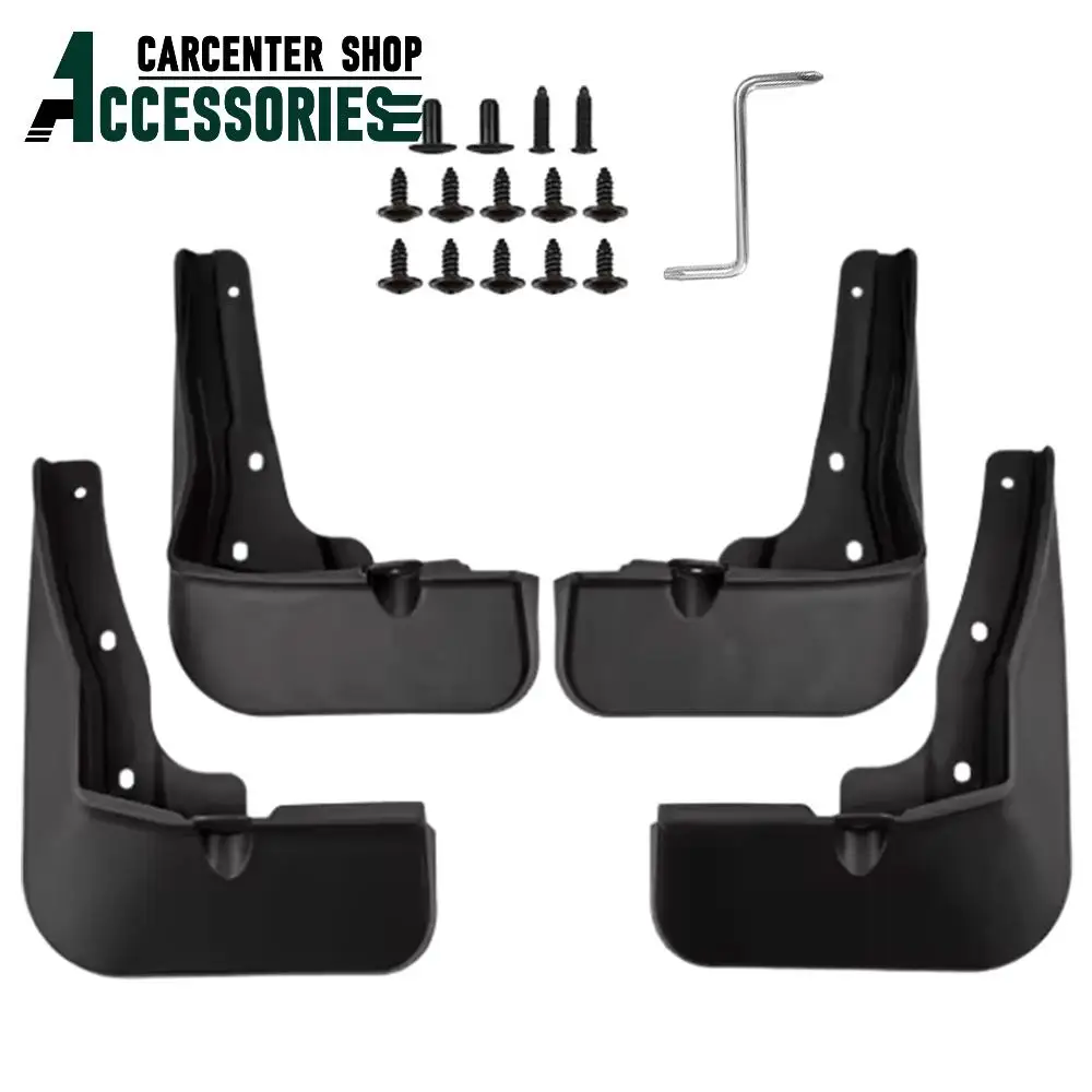 Fender Mudflaps Front+Rear Mud Flaps Guard Mudguards Mud Flaps Black for Hyundai Sonata(Not for N-Line) 2024-2025