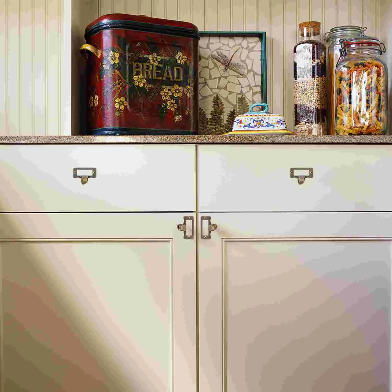 10-delig handvat retro gevoel kastframe meubellabel box dressoir pull zinklegering voor kaartenhouder