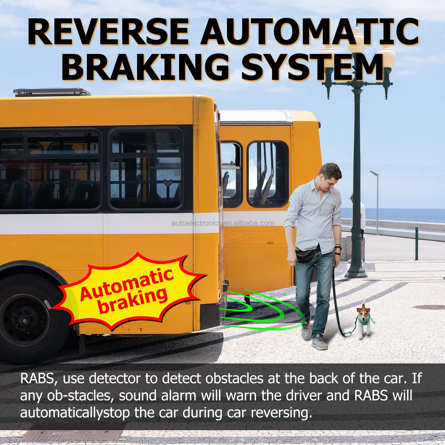 24V Auto Reverse Braking System ADAS Fußgänger-Kollisionsvermeidungs-Rückfahrhilfe