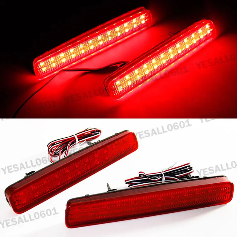 2pcs For Toyota NOAH VOXY 80 Pruis 40 Series LED Rear Bumper Reflector Light Brake Fog Lights