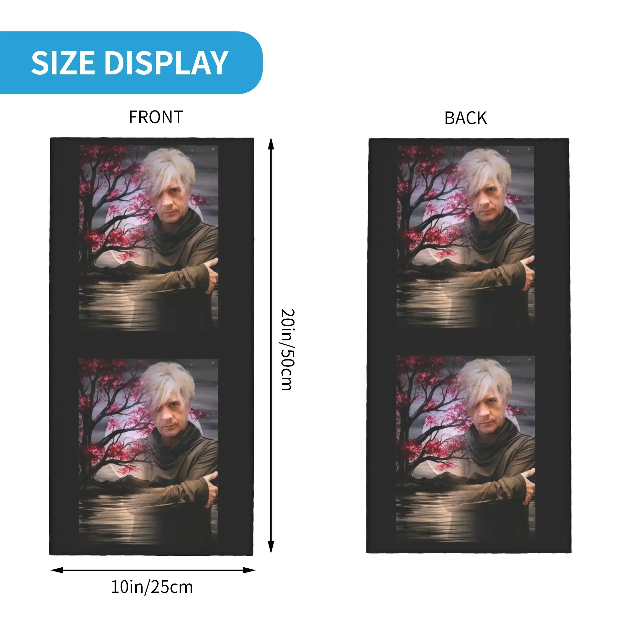 New Nicolas Sirkis Indochine Bandana Neck Warmer Men Women Winter Ski Tube Scarf Gaiter French Rock Band Face Cover