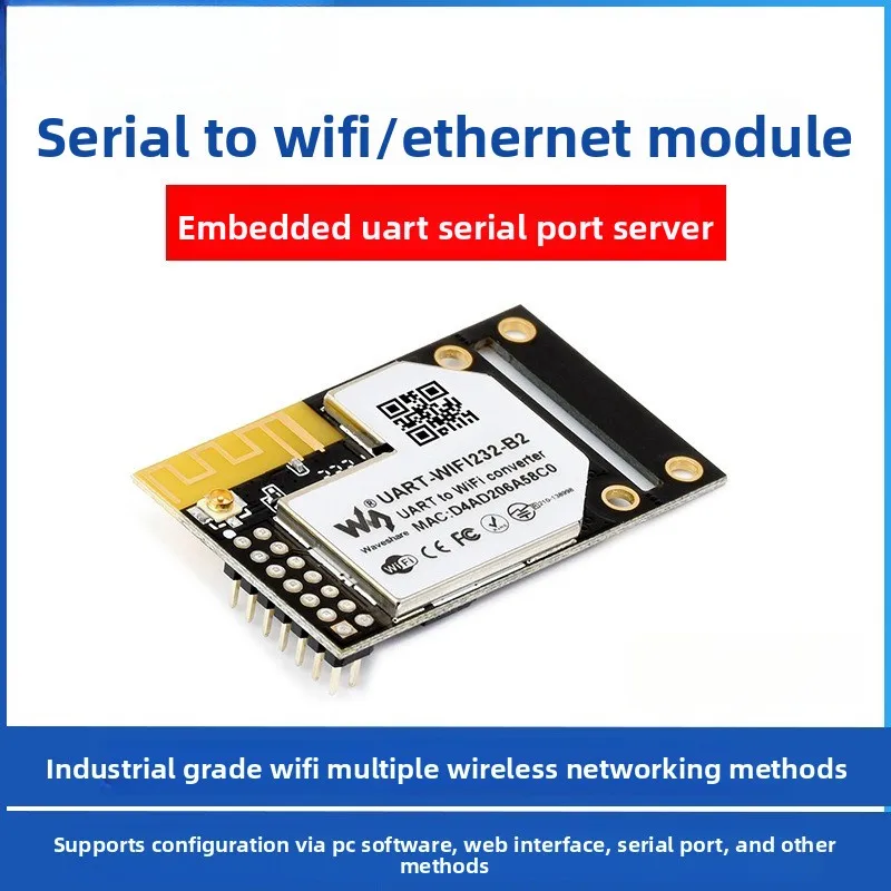 

Industrial Serial Server UART to WiFi Ethernet Dual Function 802.11b/g/n Wireless Network Adapter
