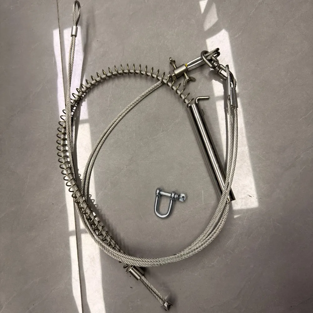 

1 шт. усиленная пружина с гайками для троса диаметром 4 мм для замены в ловушках для диких кабанов