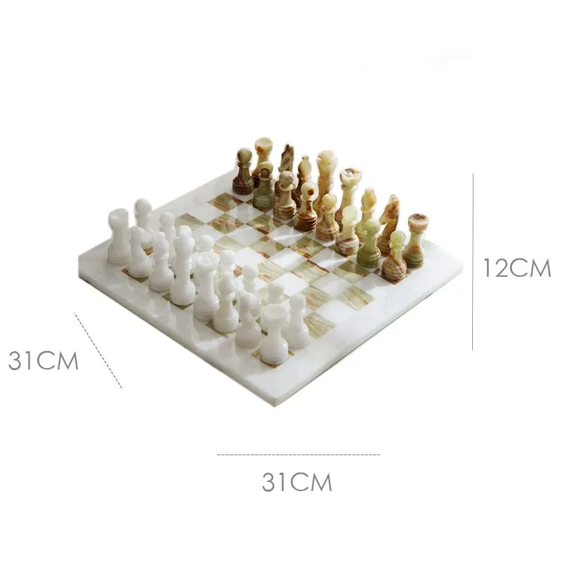New Chess Marble Chess Set Logo Chessboard High Quality Square Marble Chess
