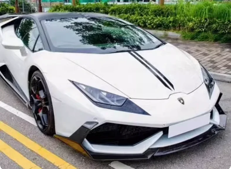 For Lamborghini Huracan LP610 2014-2018 High Quality Real Carbon Fiber Car Bumper Front Lip Diffuser Spoiler Cover Body Kit