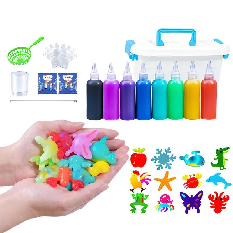 Magic Water Gel Toy Colorful Handmade Aqua Fairy Toy Marine Animal Maker Water Elf Kit For Boys And Girls Science Learning