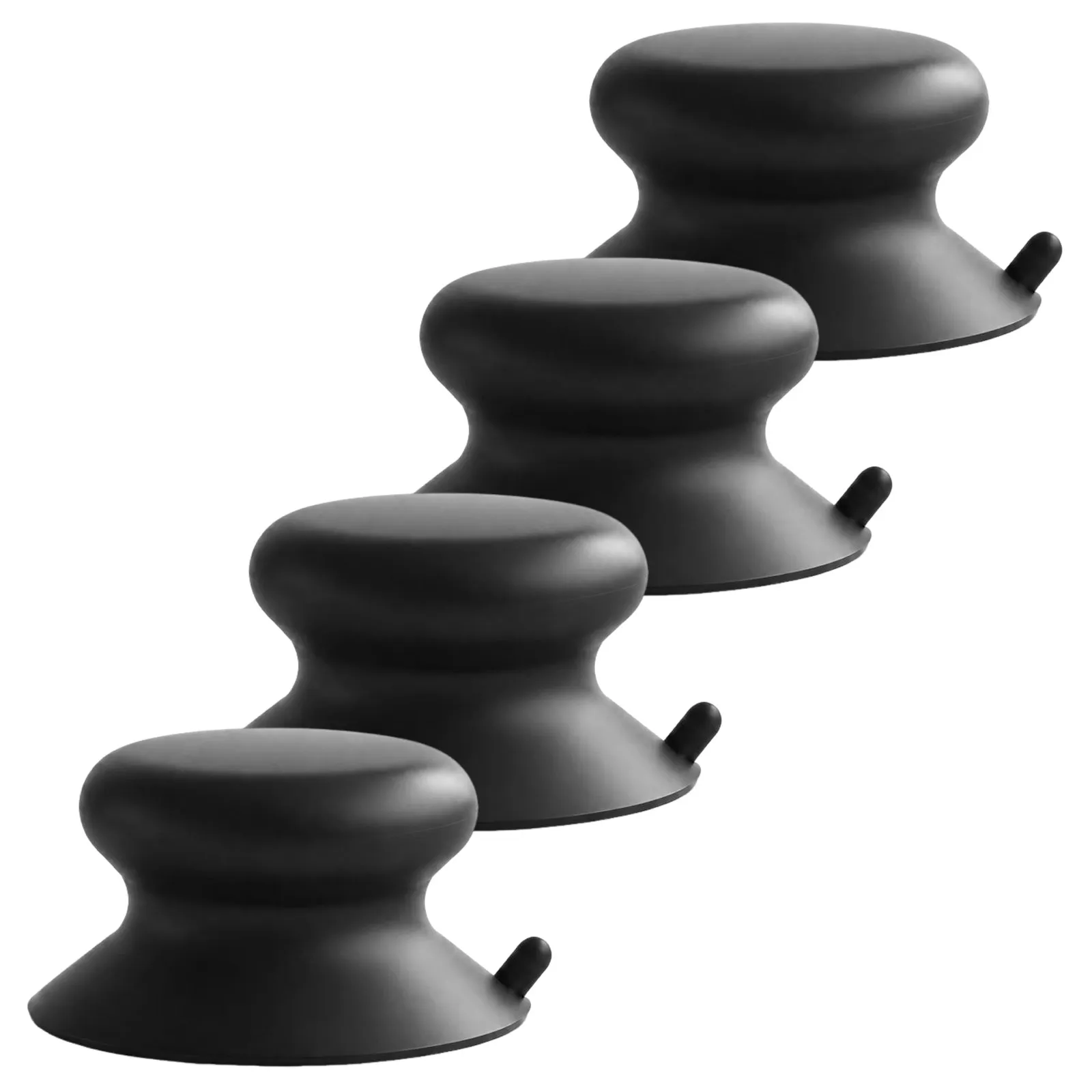 4Pcs Silicone Suction Cup Handles Removable Glass Door Pull Pulls for Shower Bathroom Kitchen Cabinet Mirror Suction Handle Pull