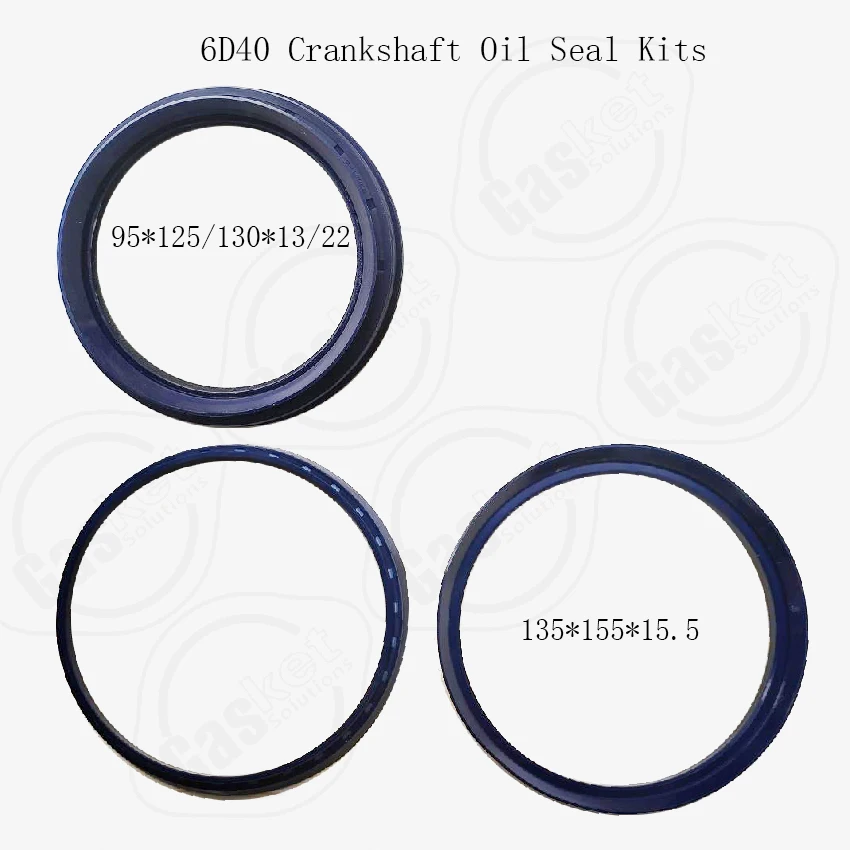 

10DC11 8DC9 8DC11 8DC10 10M20 10M21 6D22 6D22T 6D40 Front Rear crankshaft oil seal sets For Mitsubishi engine BZ1335E AZ8854P