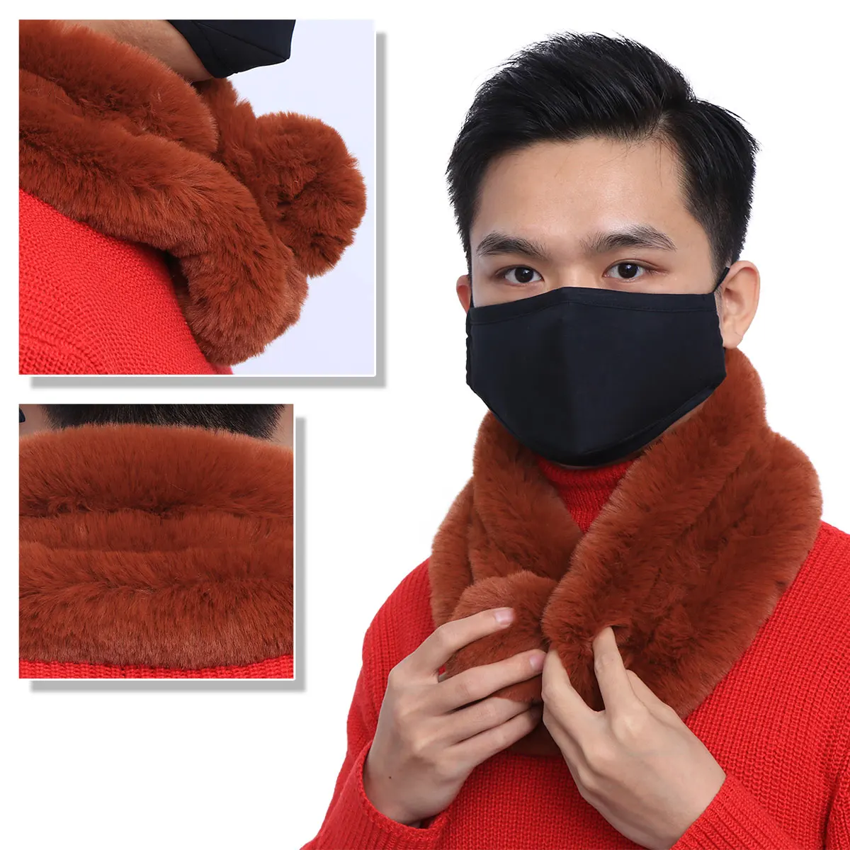 

Faux Scarf Women Winter Neck Warm Shawl Wrap Lightweight Stylish Travel Party Gift Soft Long Use Chic Design