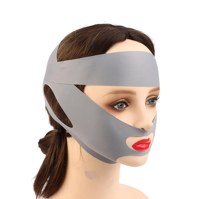 Breathable V Shaped Mask Strap Double-Chin Reducer Face Slimming Bandage Face Lifting Belt Double Deck Tightener Slim Strap