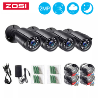 ZOSI 1080P CCTV Security Camera, 80ft Night Vision, 3.6mm Lens 24 IR LEDs, Outdoor Whetherproof Surveillance Camera