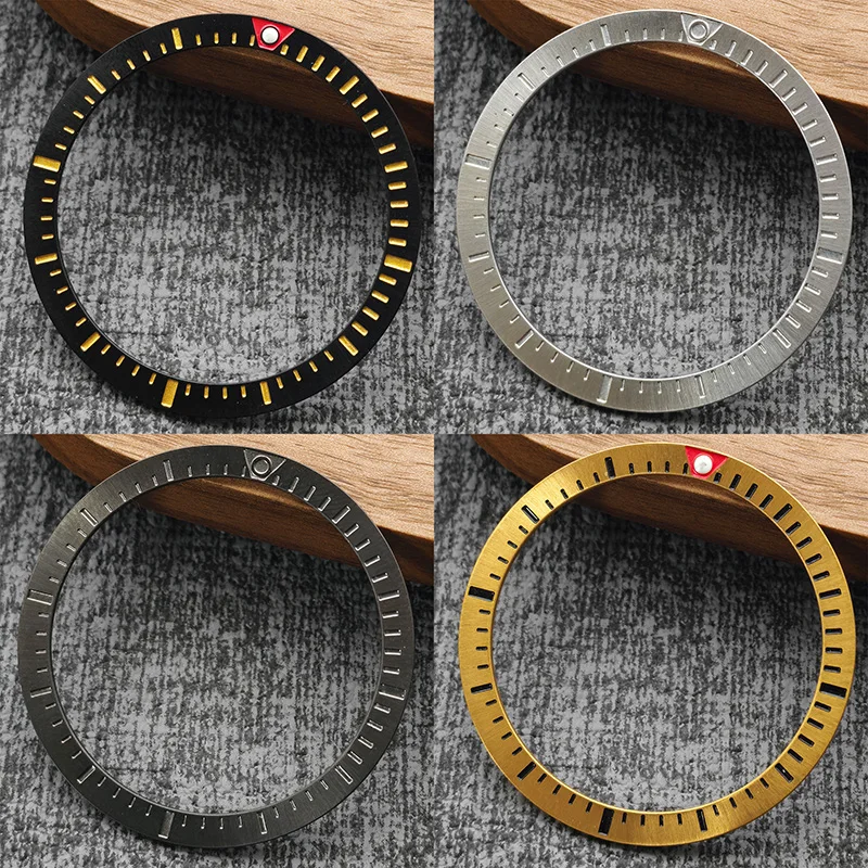 SKX Watch Bezel Inserts Dia 38MM Etching Metal Flat Fits SKX007 SKX009 SRPD Watch Case Men's Diving Watch Parts And Accessories