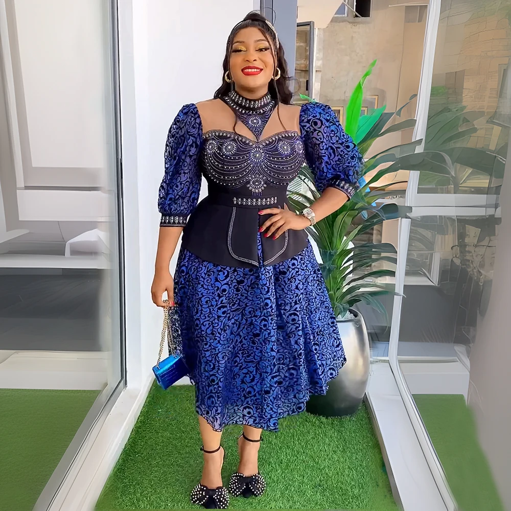 

Элегантная африканская одежда для женщин, Дашики, Анкара, кружевные наряды, платье больших размеров, женские длинные платья для свадебной вечеринки, новинка 2023 года