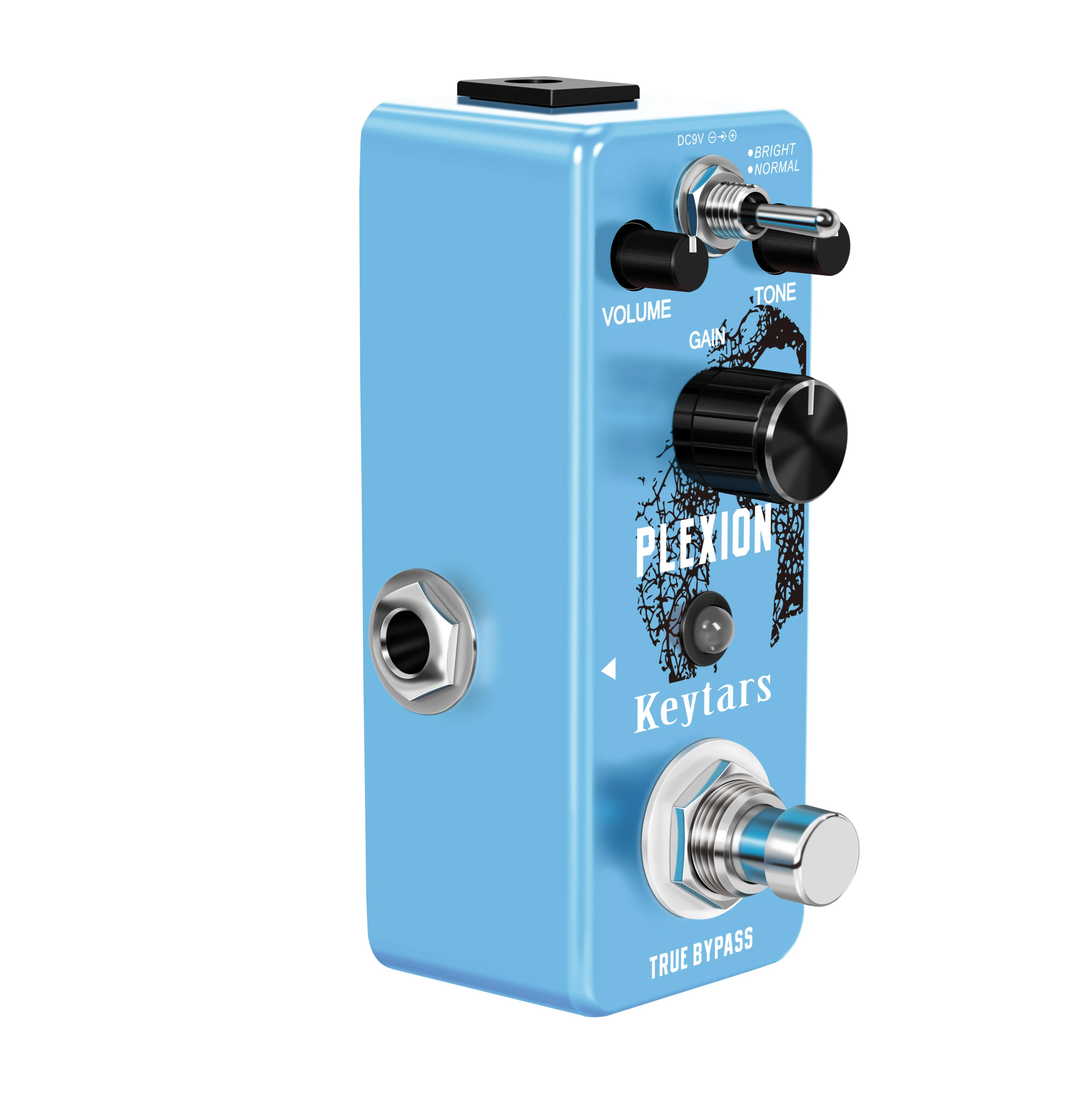 Keytars LEF-324 Plexion Distortion Pedal for Guitar & Bass with Bright and Normal Mode True Bypass