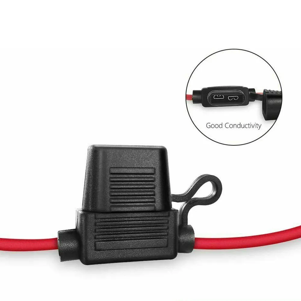 Dependable Protection 5 Sets Standard Blade Fuse Holder for Mini Blade Fuses 30cm Cable DC 12V 30A 5*30A Fuses Included