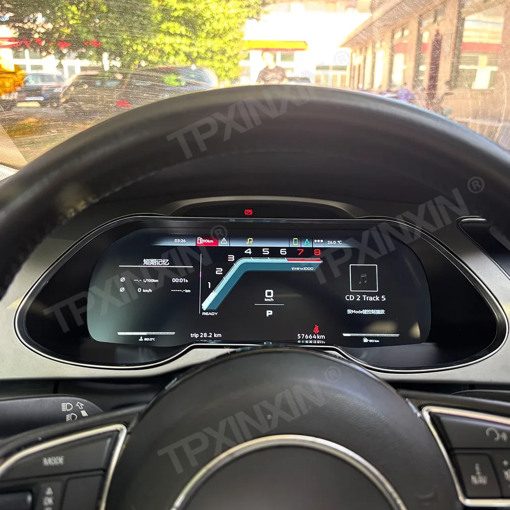 

Car Digital Cluster For Audi A4 2013-2016 Virtual Cockpit Speed Meter Car Dashboard Instrument Screen 12.3 Inch HD Screen