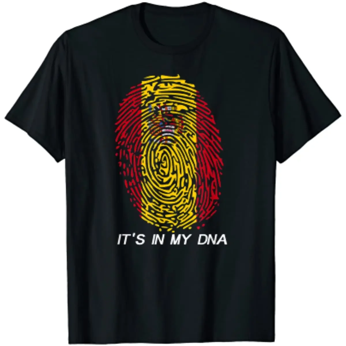 

It's in My DNA Spanish Flag Fingerprint T-Shirt 100% Cotton O-Neck Short Sleeve Summer Casual Mens T-shirt Size S-3XL