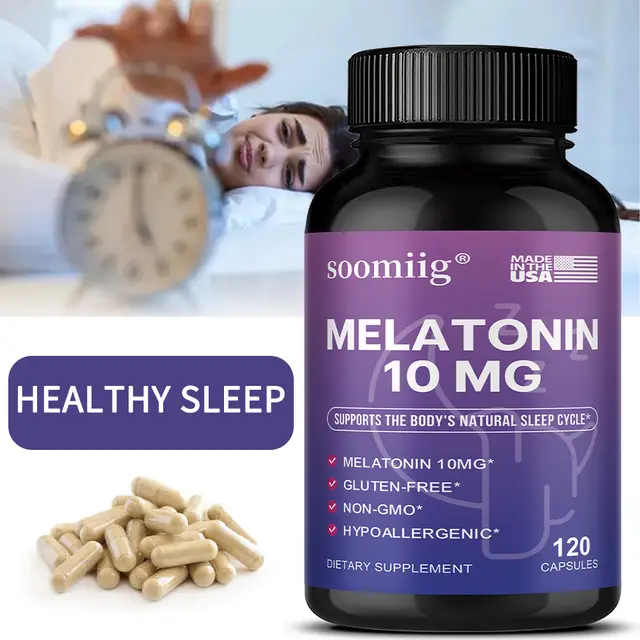 Melatonin 10mg Gummies & Capsules 30/60/120pcs - Fall Asleep