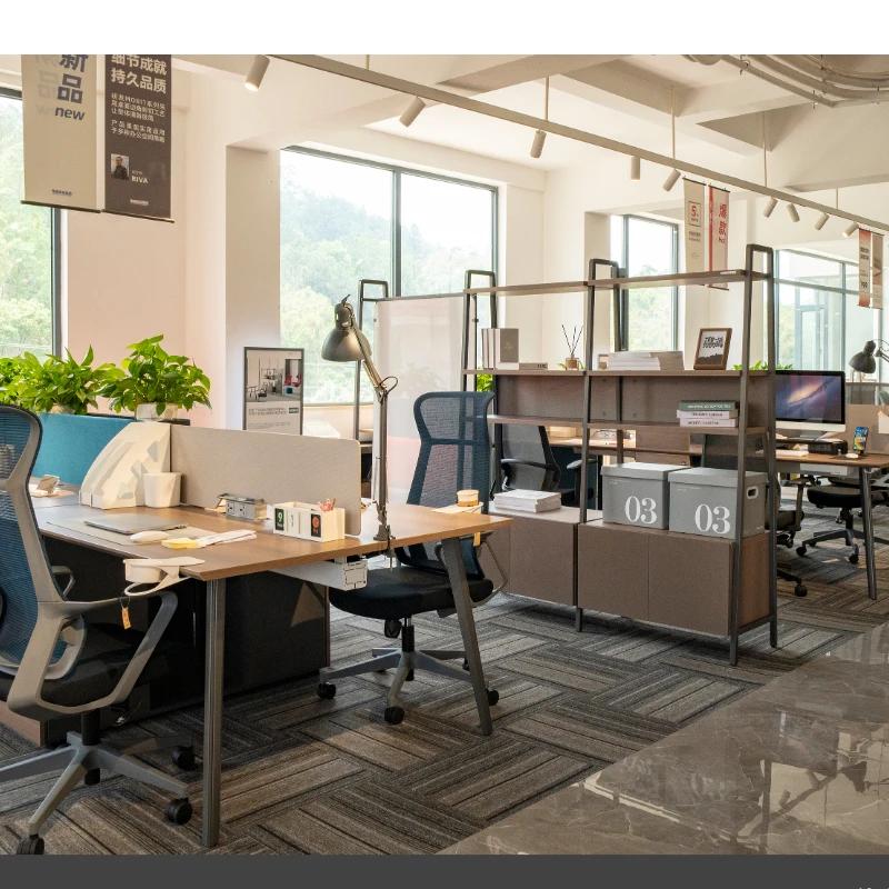 

High Quality Modern Minimalist Office Partition Integrated Wood Whiteboard Rack File Cabinet Bookshelf Hanger for Home Office