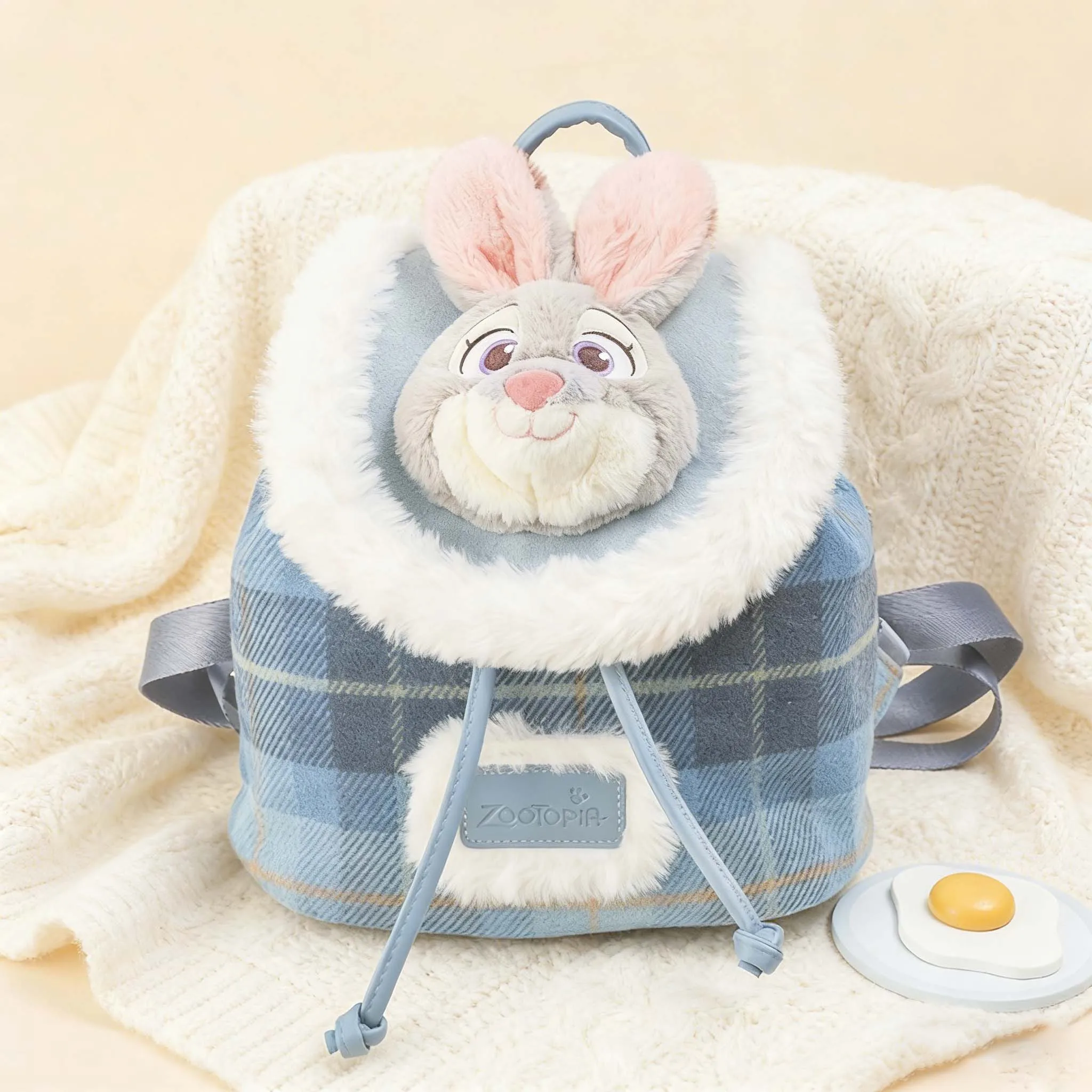 

Disney Zootopia Judy Nick Plush Backpack Cute Bunny Fox Stuffed Bag Soft Flannel Daypack for Girls Kids Gifts