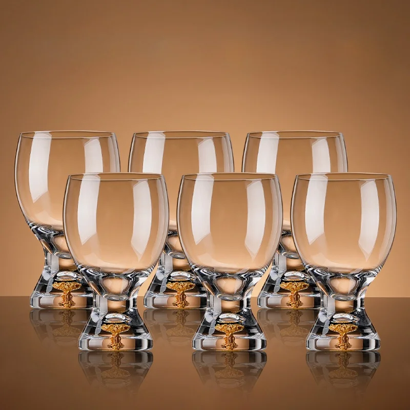 Luxury Crystal Glass Beer Cup Set Gold Foil Wheat Beer Large Capacity Home Use High End Feeling European Style Poured Water Cups view 3
