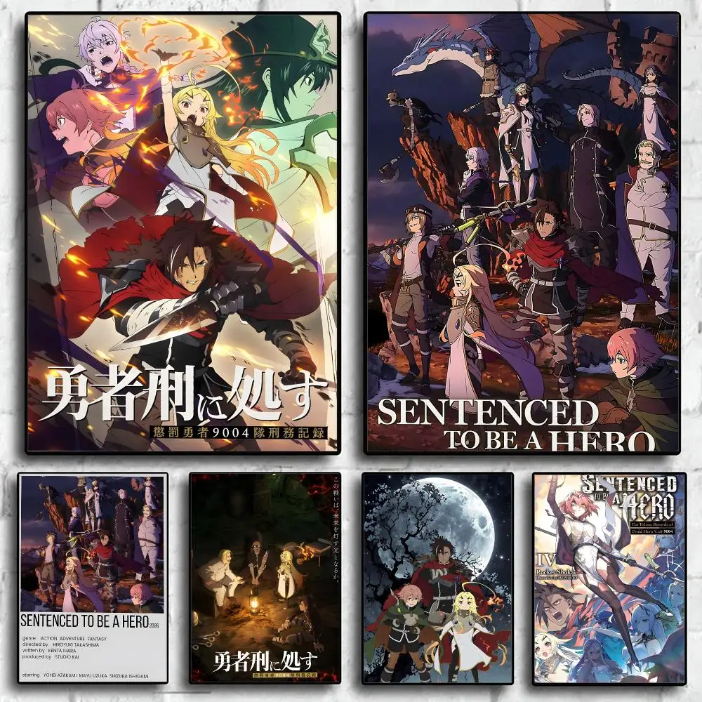 anime Sentenced to Be a Hero Poster Wall Posters Art Print HD Print Self-Adhesive Waterproof Wall Stickers Room Decoration