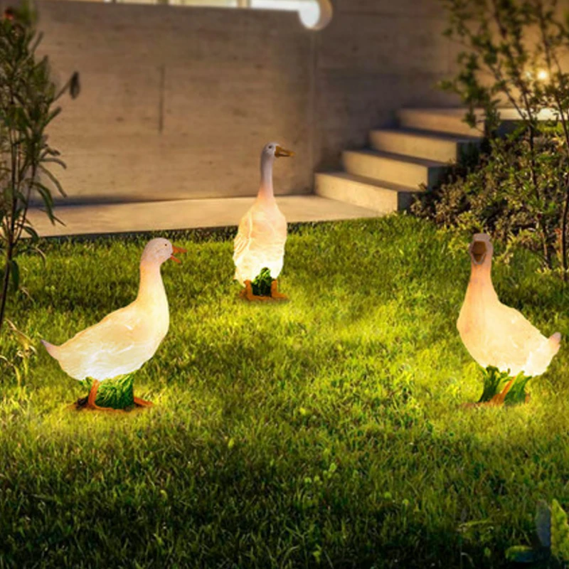 outdoor lights garden lights landscape lights garden layout decorative lights imitation animal white goose lawn lights floor lig