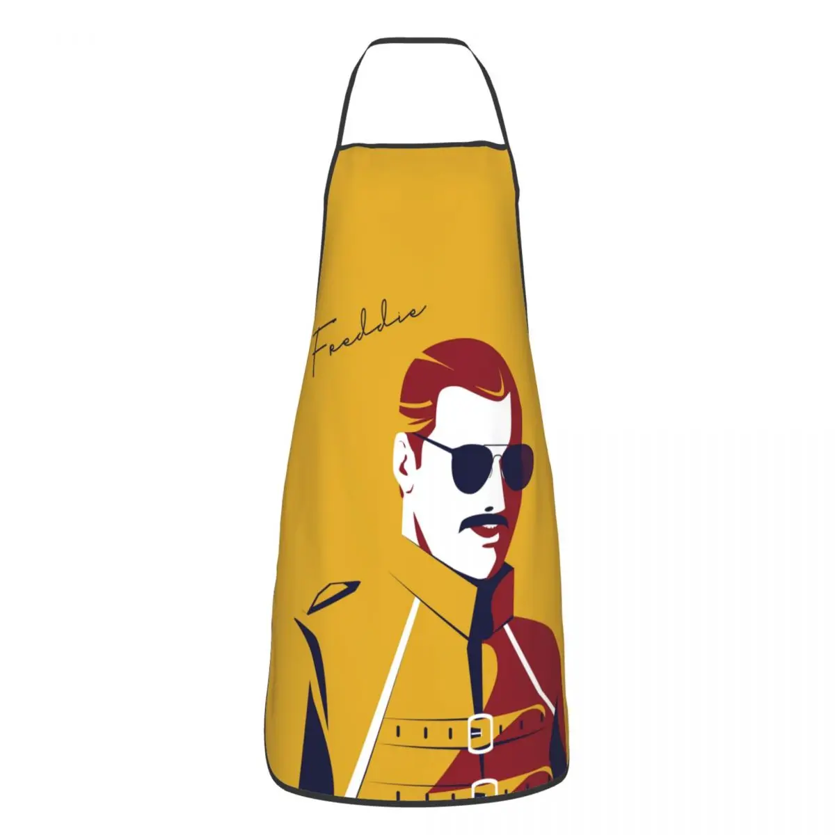 Custom Bib British Rockstar Freddie Mercury Apron Men Women Unisex Adult Chef Cooking Kitchen Band Queen Singer Tablier Cuisine