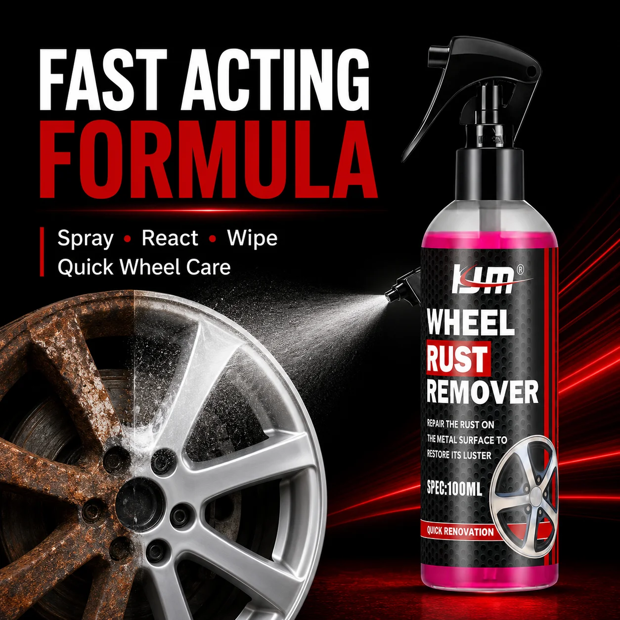 น้ำยาทำความสะอาดล้อรถยนต์ KJM  - Wheel Cleaner Alloy บทวิจารณ์และราคา