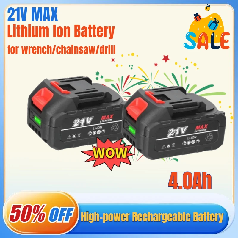 

18V/21V High-power Replacement Lithium Ion Battery with Capacity Indicator for Makita Power Tool Rechargeable Battery