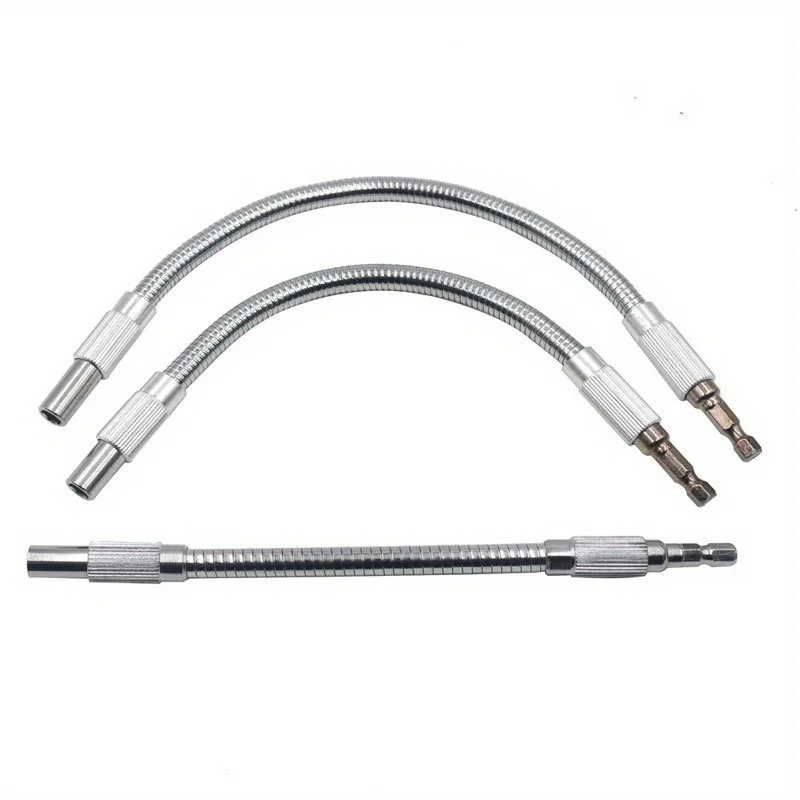 Flexible Drill Spindle 200-400mm/7.9-15.7 inch Drill Shaft Extension Screwdriver Bit Multi Angle Working Drill Serpentine Bit