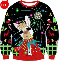 3D Xmas Printed Sweatshirts Mens Ugly Christmas Sweater Funny Fashion New In Sweaters Ugly Sweaters Christmas Jumper Men Clothes